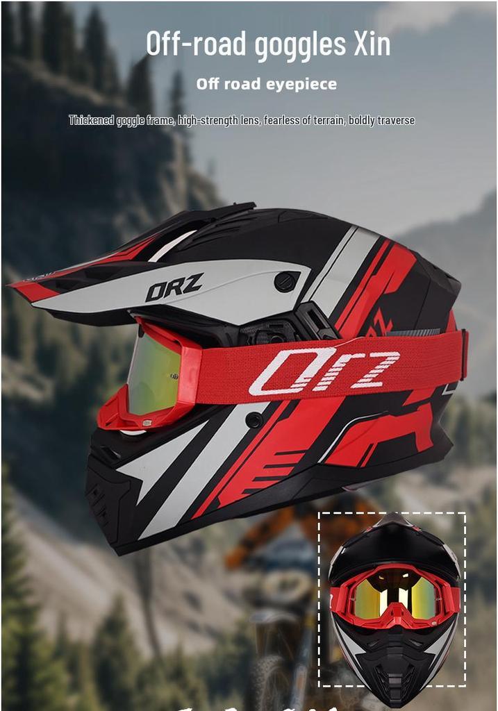 Unisex Motorcycle Rally Helmet with Single Visor for Road and Off-Road Long Distance Travel