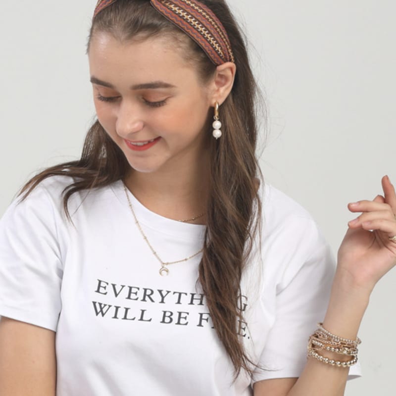 LALA Ethnic Hairband-BROWN