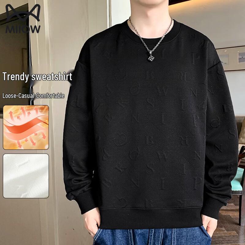 MiiOW Men s Sport Casual Round Neck Long Sleeve Sweatshirt 5XL