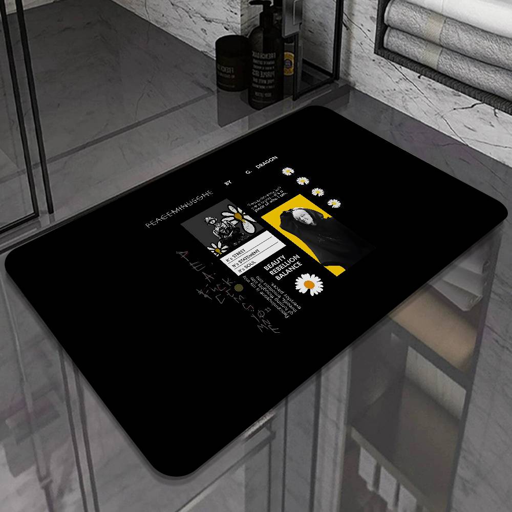 G-G-Dragon P-Peaceminusone Floor Mat INS Style Soft Bedroom Floor House Laundry Room Mat Anti-skid Household Carpets