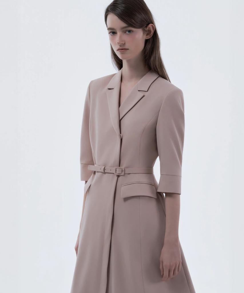 Mausolleum Jenn Long Belted Dress - Pink