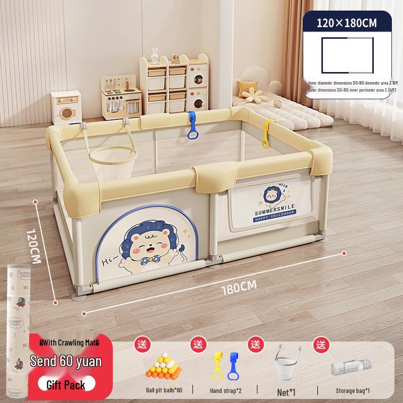 Indoor Baby Playpen & Crawling Mat: Safe Protective Fence & Walker