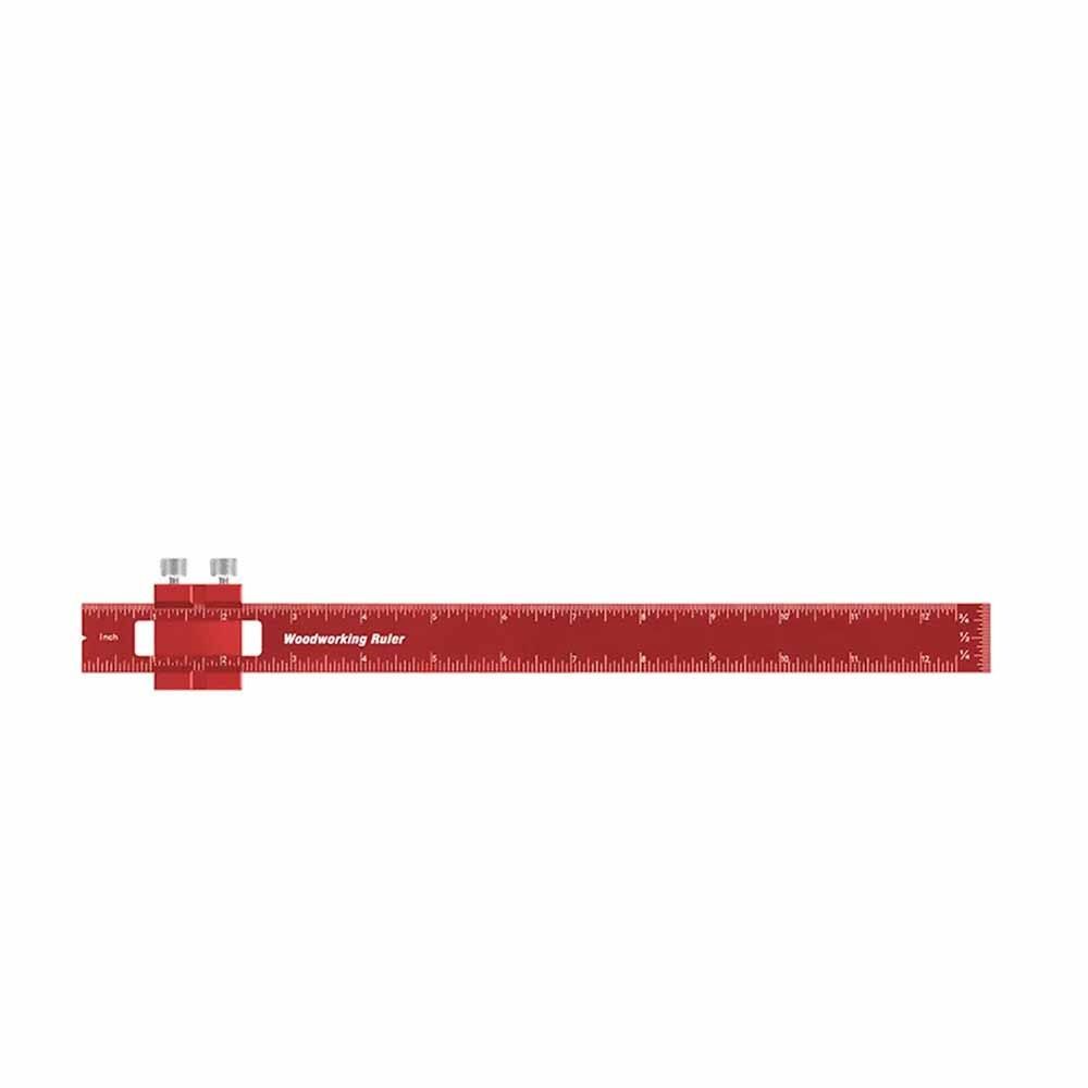 T-Type T Track Ruler Inch and Metric Scribing Ruler Precision Pocket Ruler  Scriber Measuring Tools