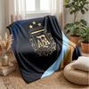 Argentina Football Printed Flannel Blanket Skin Friendly Warm Decorative Throw for Indoor Couch Bed Daily Use