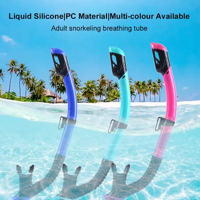 Heltorrt Snorkelandningsrör för vuxna med automatisk vattentät ventil och livsmedelsklassad silikon