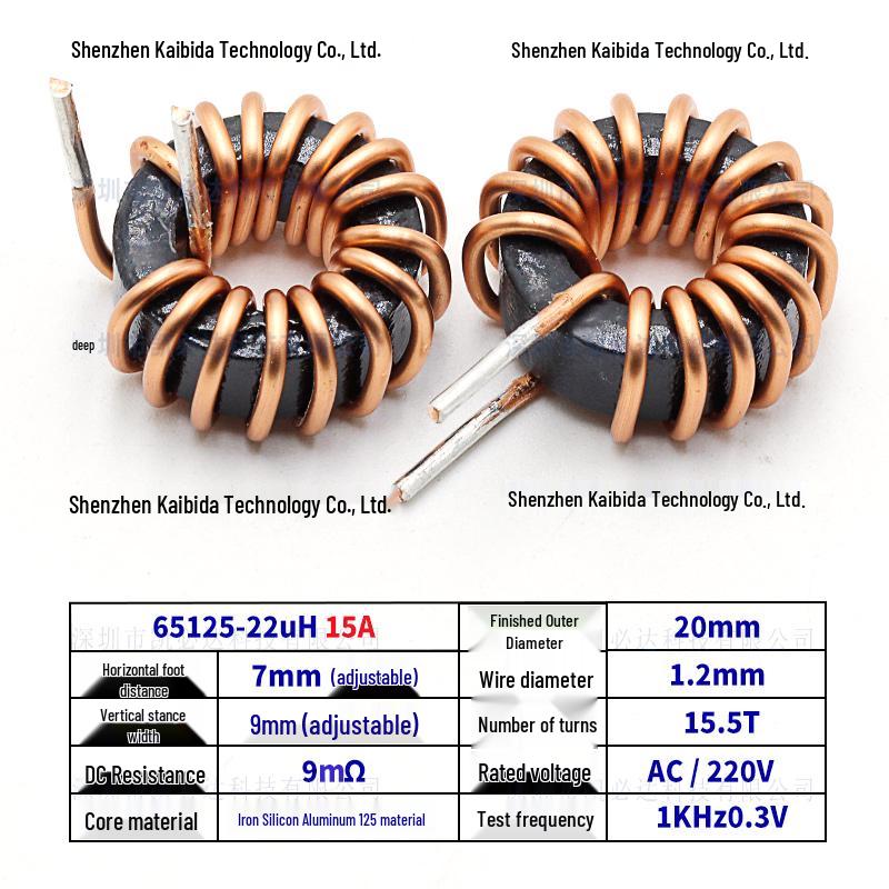 Iron-Silicon-Aluminum Magnetic Ring Inductor 50125-47uH/100uH High-Current Power Toroidal Energy Storage Filter Coil