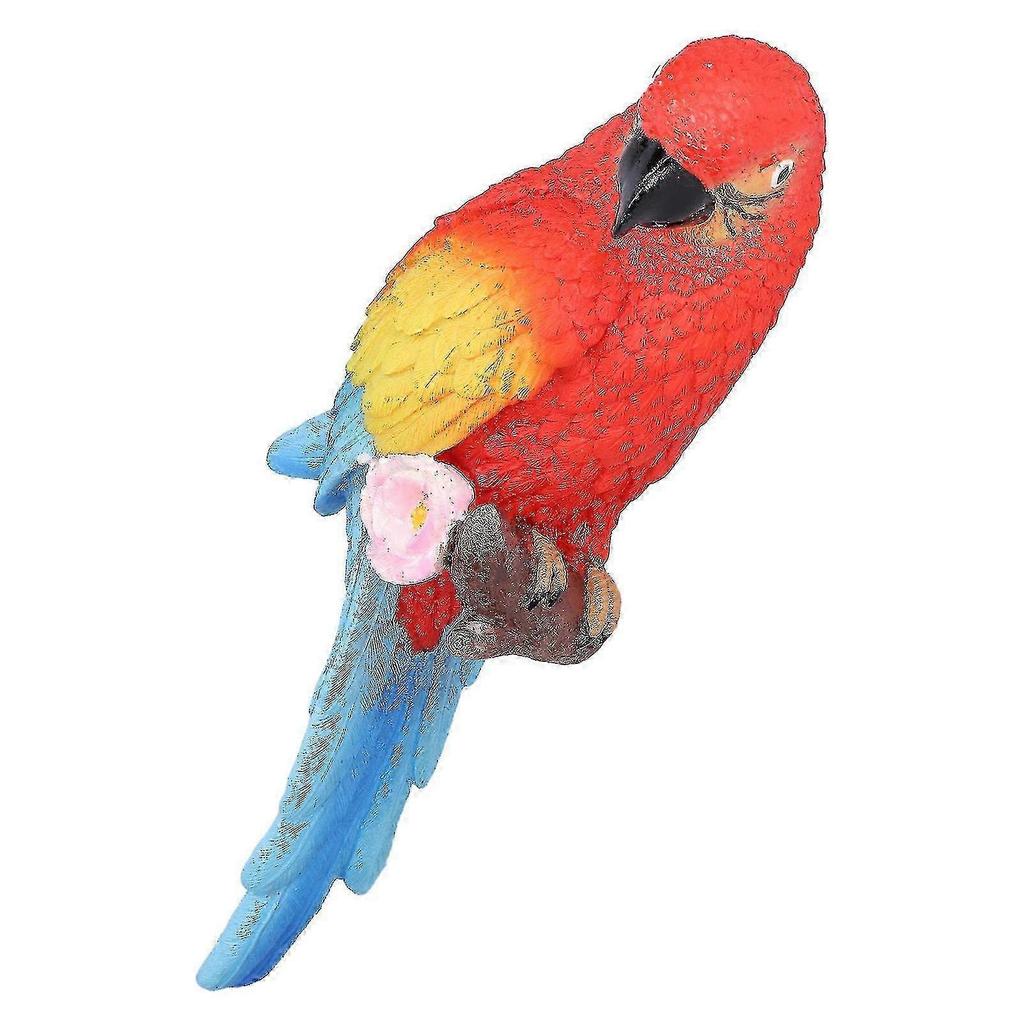 Macaw Wall Hanging Sculpture Synthetic Resin Suspended Parrot Statue Garden Landscape Animal Sculpture Decoration