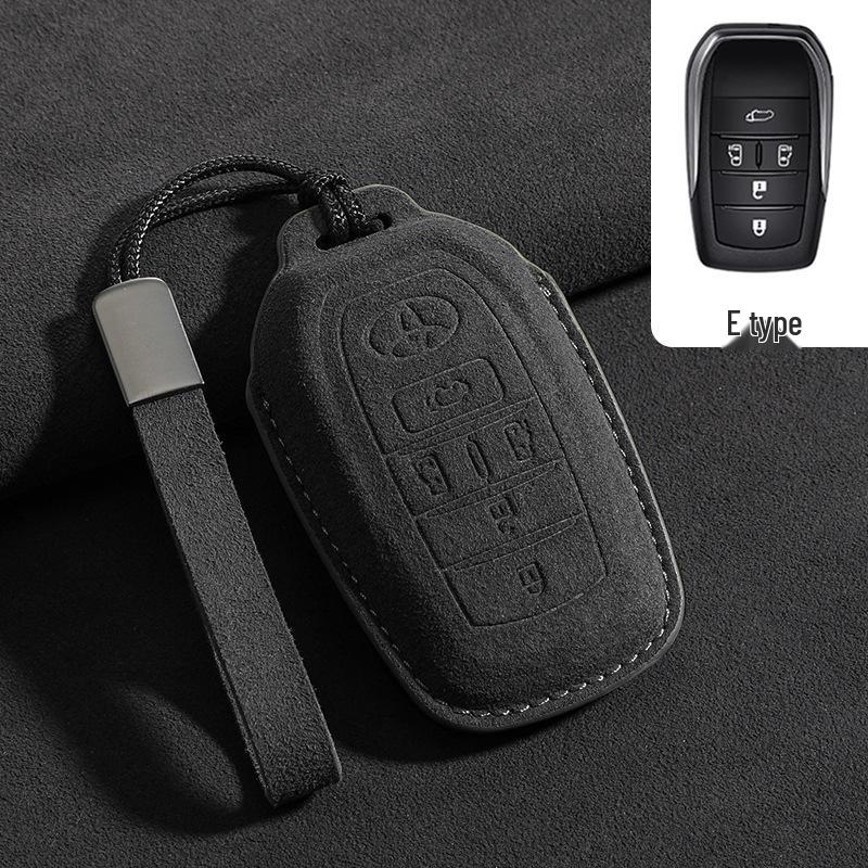 2024 Toyota Crown Highlander Suede Key Case: Three-Color Full Wrap for Men