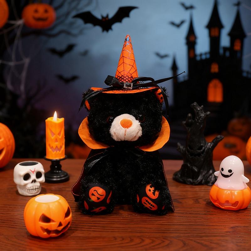 

Non-Toxic 28Cm Lovely Halloween Bear Plush Toys Kawaii Cloak Bear Doll Stuffed Soft Animal Pillow Creative Festival Gift 28cm