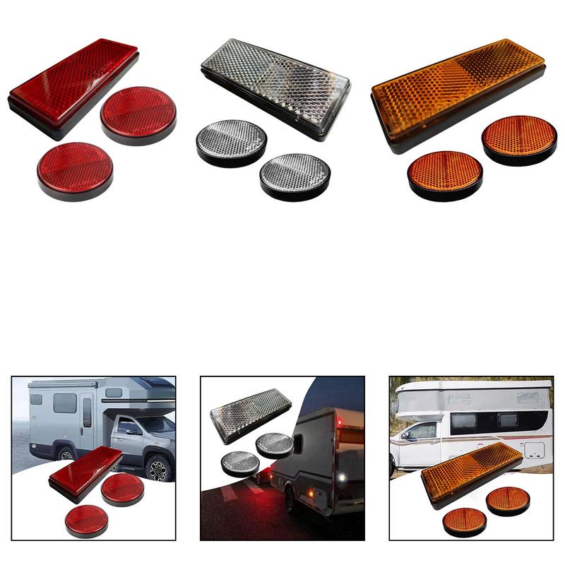 3 Pieces Truck Night Reflectors Reflective Tape Waterproof Strips for Motorbike