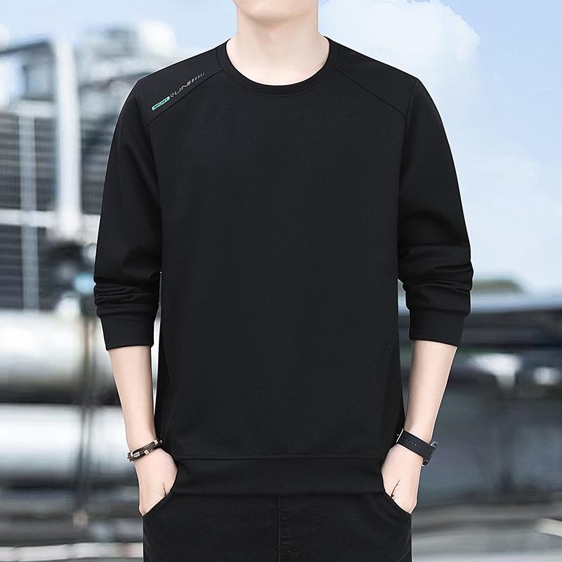 Sweater Men'S Spring And Autumn Crew Neck Pullover Comfortable Bottom Shirt Youth Versatile Large Size Sports Casual Top