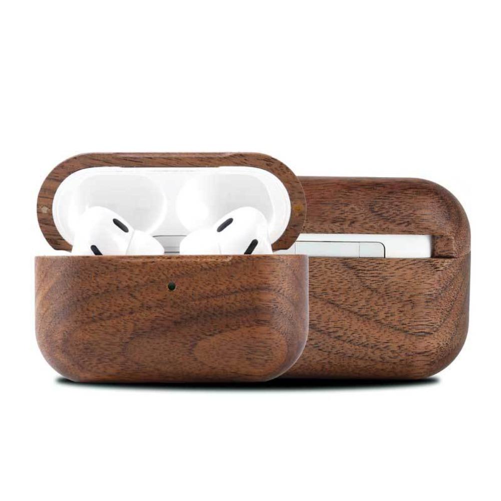 Étui rétro en grain de bois pour AirPods Pro 3, Housse de protection antidérapante avec conception anti-poussière