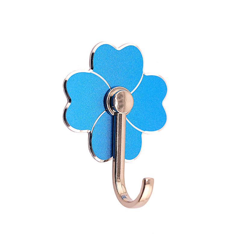 Four-Leaf Clover Adhesive Aluminum Hook for Bathroom & Kitchen