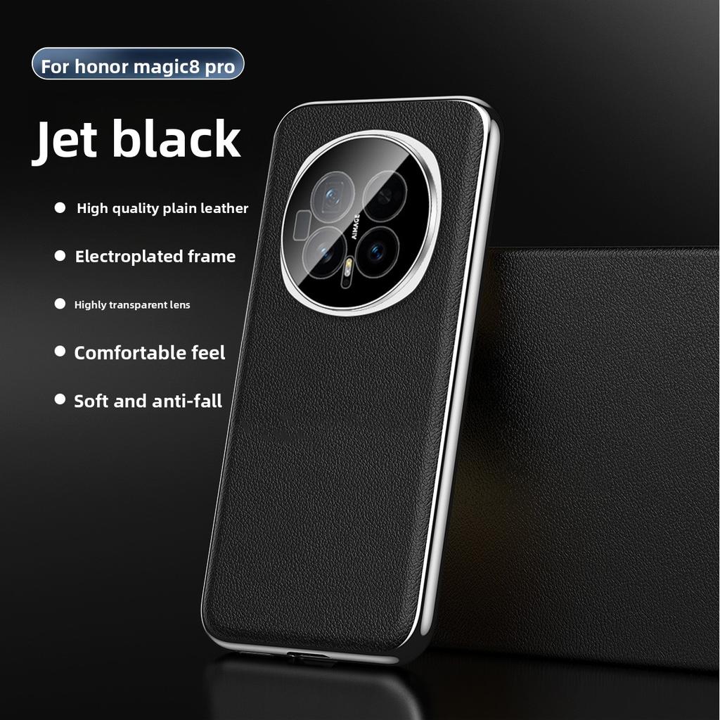 For Huawei Honor Magic 8 Pro Case Luxury PU Leather Skin Lens Protective Back Cover Case For Honor Magic 8 8Pro Phone Shell