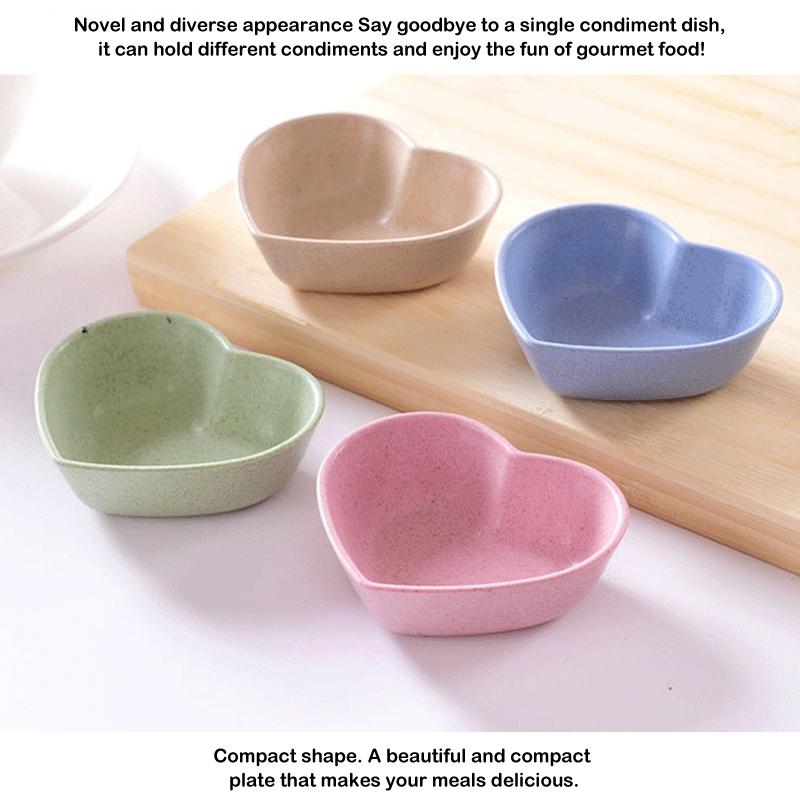 Tableware Bowl Heart Shape Lightweight Seasoning Bowl Food Sauce Dish Appetizer Plates For Kitchen Tools Kitchen Accessories