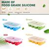 Silicone Soup Ice Cube Molds with Lid Food Meal Molds Multipurpose Freezer Soup Tray  Soup Storage