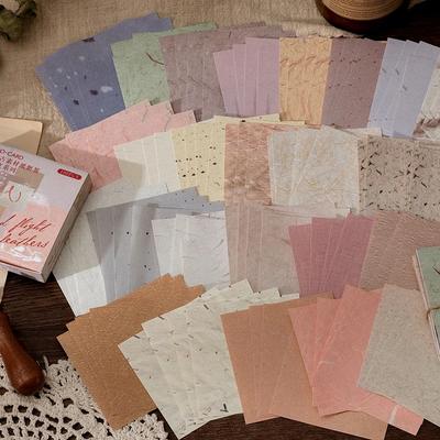100pcs/pack Vintage Memo Pads Retro Flower Butterfly Material Paper for Scrapbooking Journal Diary Decoration Collage DIY