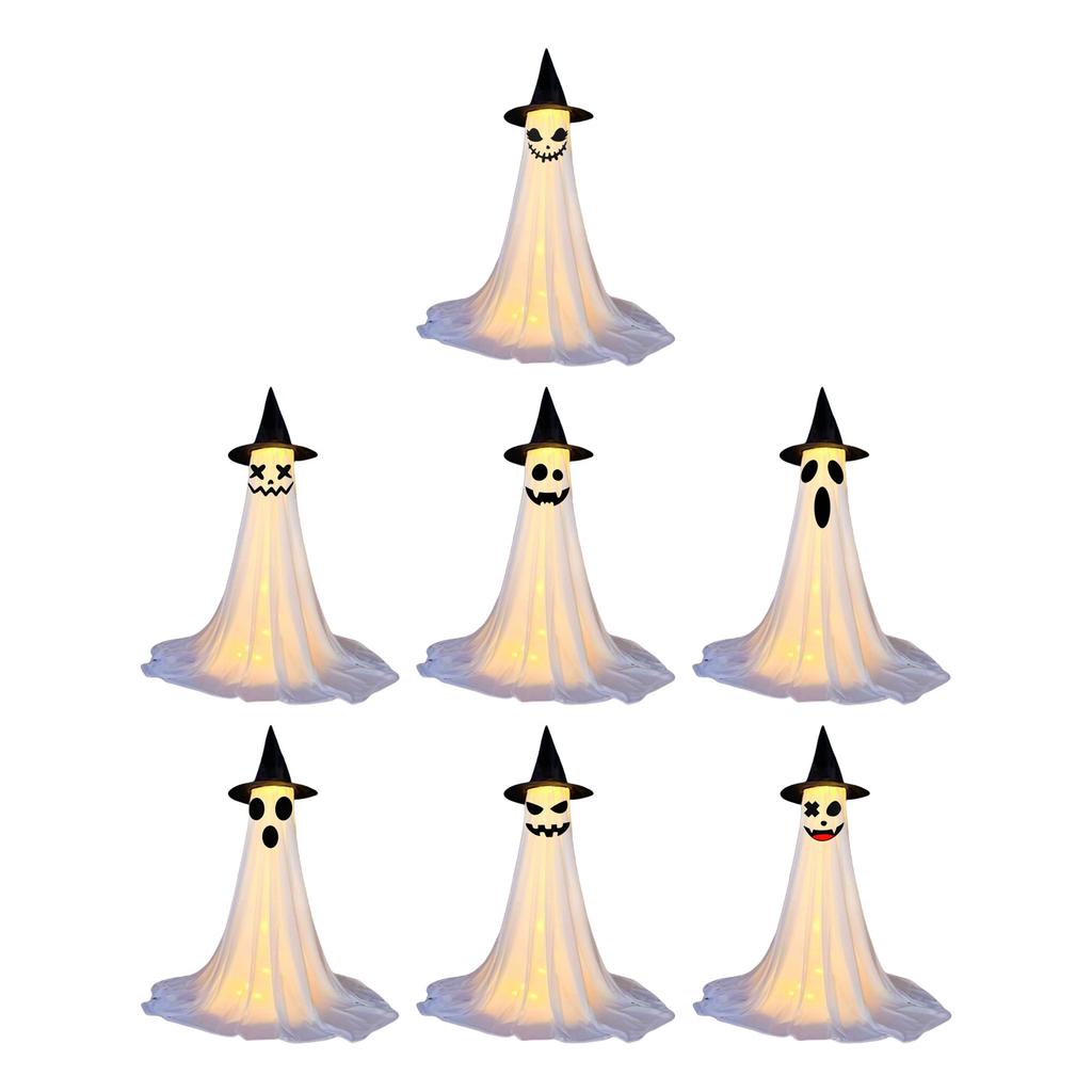 Glowing Ghost Figure Ornament Halloween Decoration 120cm High For Porch Front Yard Garden Display Indoor and Outdoor