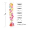 Jumbo Braiding Hair Rainbow Colors Extensions Fiber Mix Four Silky Colorful Twist Hair Extensions  Colored Synthetic Braids