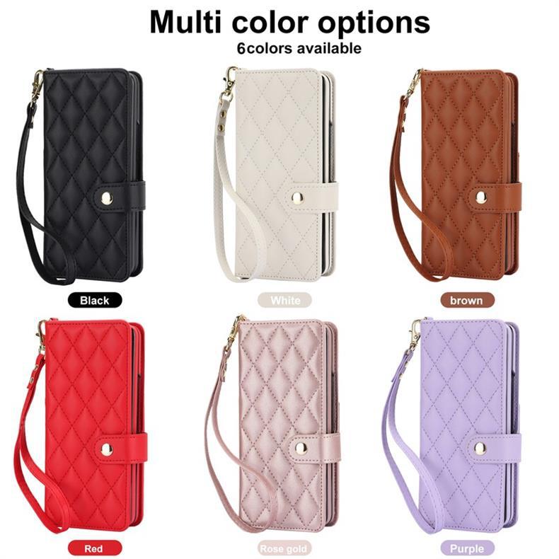 Applicable to Samsung Z Fold 7Foldable multifunctional phone case Z Fold6/5Card slot protective case with pen holder