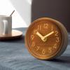 Wooden Desk & Table Analog Clock Made Of Genuine Pine(Dark)