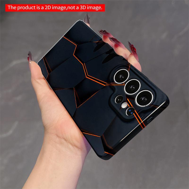 2DFlat Samsung phone case Geometric Hexagon Glow Pattern Applicable to Galaxy S22 S23 S24 S25ULTRA S26 A12 A13 A14 A15 A16