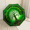1PC tree of lifeAutomatic Open/Close Umbrella with Windproof, 8-Rib Sturdy Canopy, Durable Ribs, Fashionable Design1298A