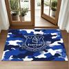Everton Football Design Crystal Velvet Rug Soft Decorative Mat for Bedroom Entrance