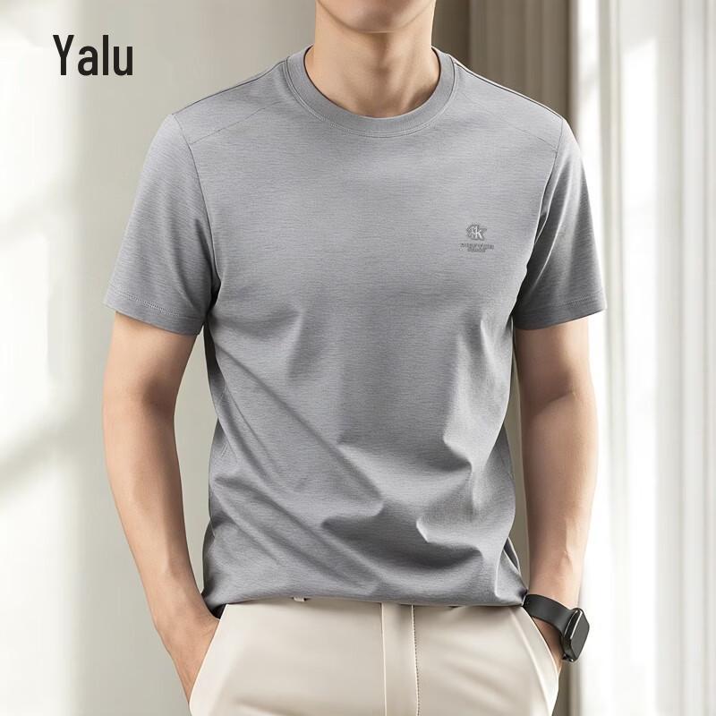 Yalu Men's Summer Lightweight Printed Round Neck T-Shirt
