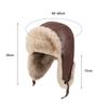 WTEMPO Faux Leather Plush Faux Fur Ear Protection Hats Couple Windproof Cold-proof Warm Bomber Hats Men's Autumn Winter Outdoor Cycling Skiing Hats
