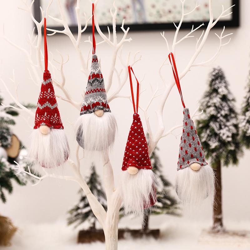 3/4PCS Christmas Gnome Elf Doll Pendant Xmas Tree Ornament Home Decor Merry Christmas Navidad Natal New Year 2025 Party Supplies