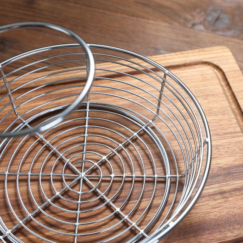 Creative Snack Basket Organizer with Hanging Sauce Cup for Stainless Steel Display