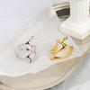 Gold Silver Color Trend Vintage Elegant Ring For Women Party Jewelry
