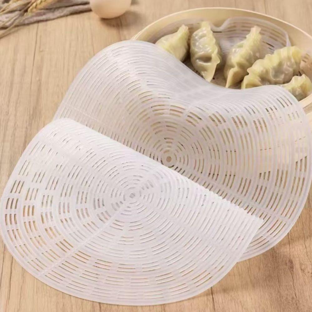 Heat-resistant Silicone Steamer Mat Non-Stick Dim Sum Paper Food Grade Steamer Liner  Pastry