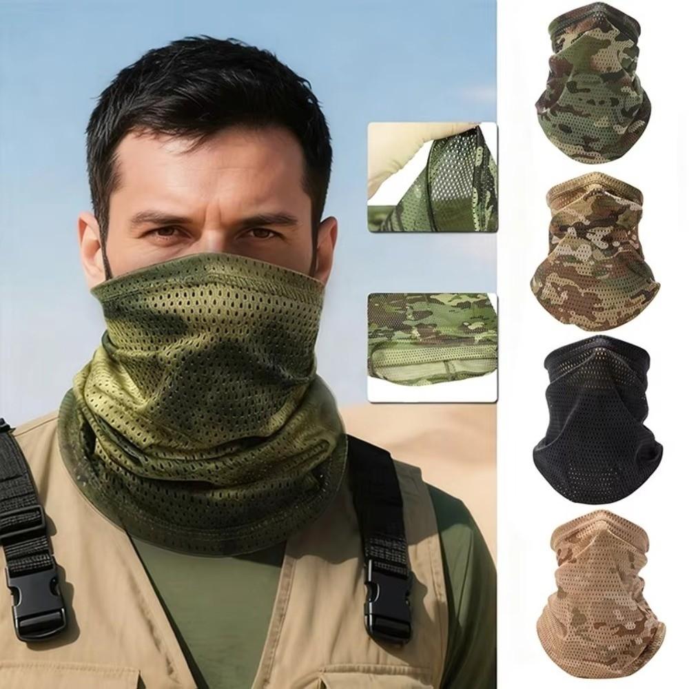 Asciugamano Facciale Multifunzione con Fori a Rete Larga, Bandana Tubolare Traspirante, Protezione UV, Asciugatura Rapida, Scalacollo per Sport all'Aperto