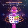 Amazmic Karaoke-Mikrofon für Erwachsene, Kabelloses Bluetooth-Mikrofon zum Singen, Tragbare Karaoke-Maschine mit LED-Leuchten