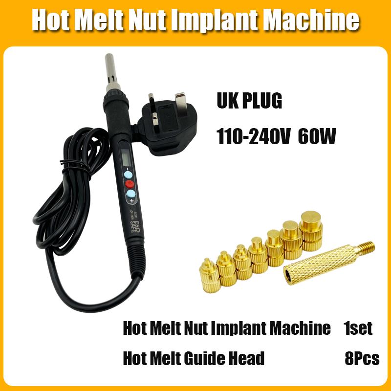 Wärmeeinsatzmutter Edelstahlschraube TS100 Lötkolbenspitze Einsatz Innengewinde Kopf Messing Heißschmelzeinsatz Muttern Bolzen Einsetzen