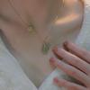 Hetian Jade Necklace: 2025 Women's Jade Pendant Choker with Peace Buckle Clavicle Chain In New Chinese Style