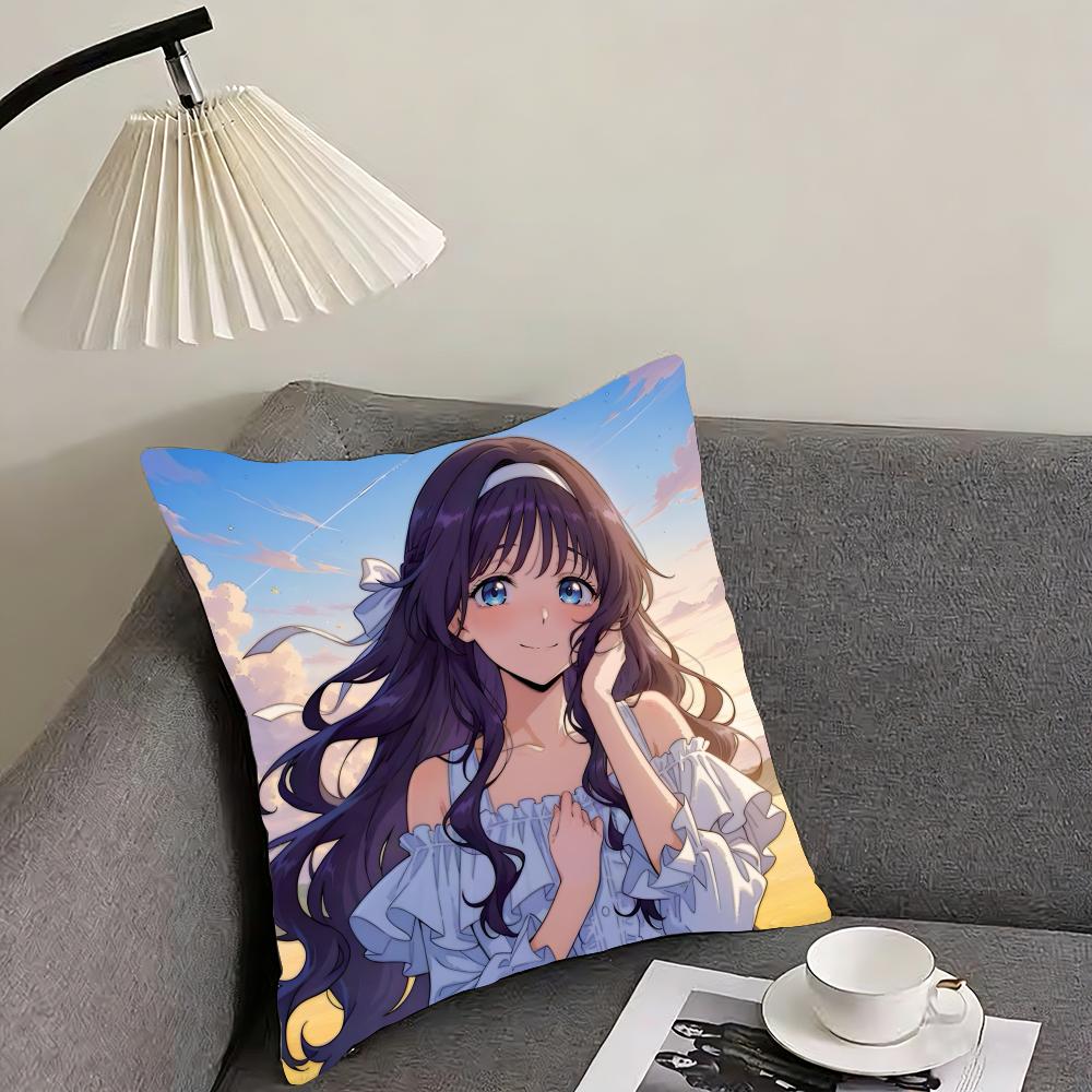 WWaguri KaorukoO Anime Cushion Cover Pillowcase Ultra Soft Skin Friendly Fabric Cloud Like Comfort Concealed Zipper