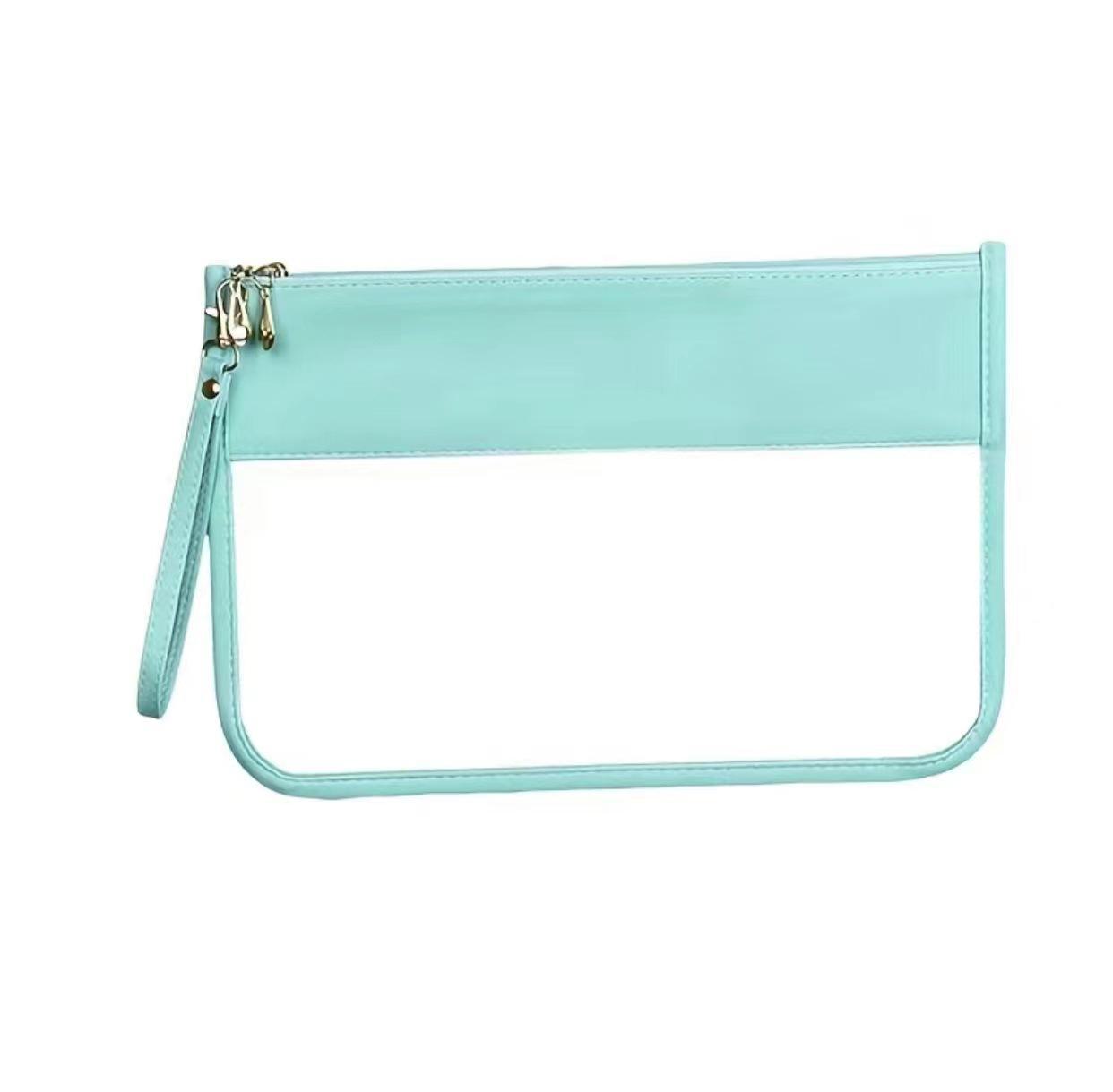 

Прозрачная косметичка с буквами для пляжа и путешествий Emerald. 30*21 изумрудный