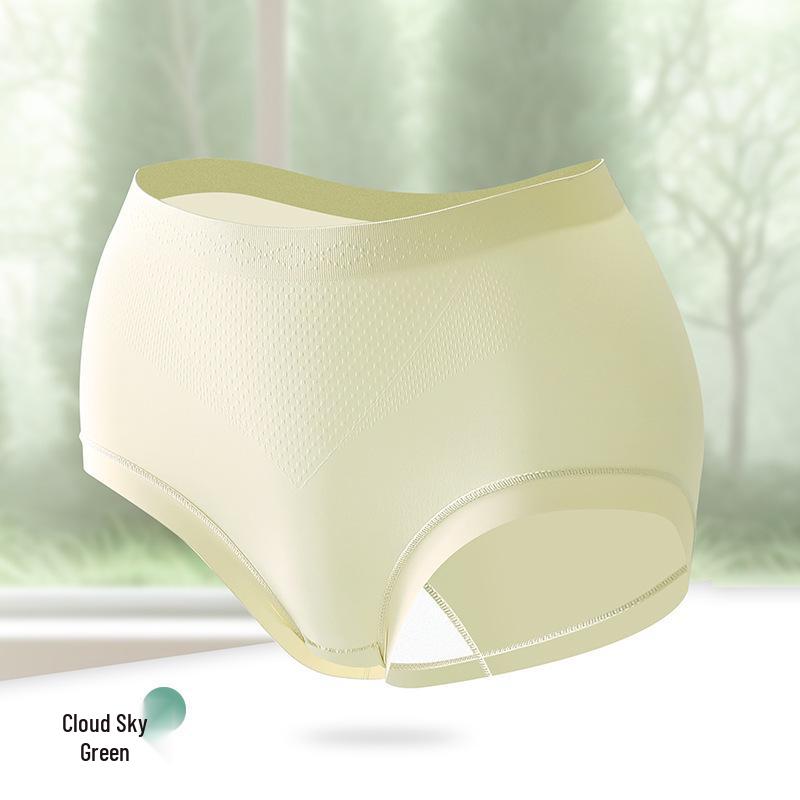 Nahtlose antibakterielle Mid-Waist Pfirsich Push-Up Dreieck Unterwäsche für Damen