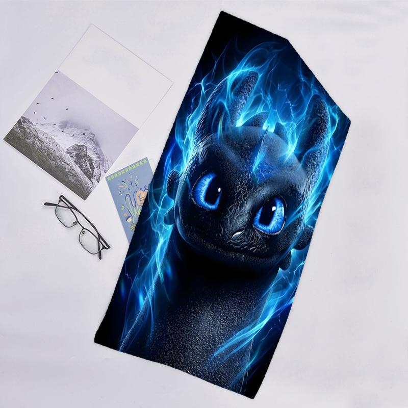 1pc Toothless2 Beach Towel, Beach and Seaside Swimming Pool Equipment, Fashion Pattern, Rectangular, Travel Essentials