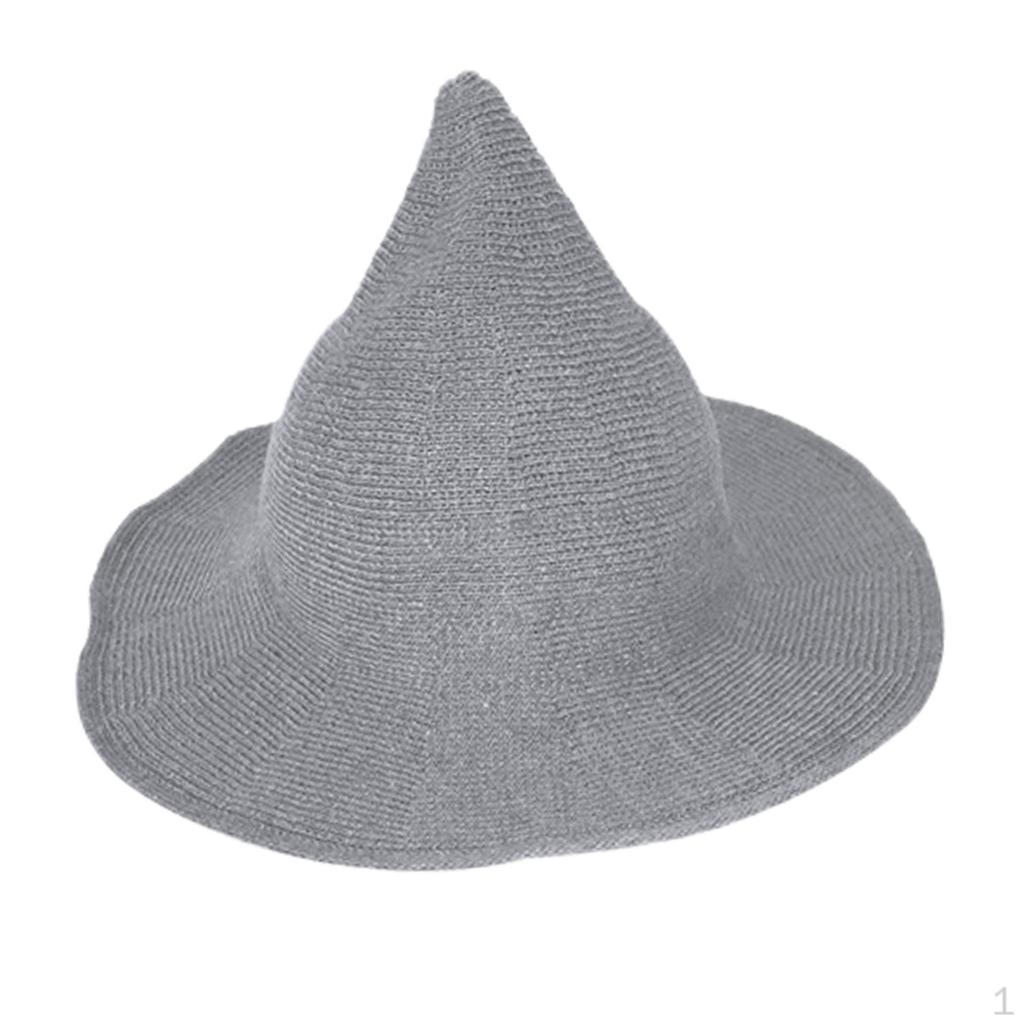Hat Costume Sharp Wool Witch Hat, Pointed Felt Halloween Warm Autumn Winter Cap