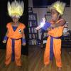 Kids Anime Son Goku Cosplay Costumes Krillin Training Clothes Superhero Outfits with Super Saiyan Wig Comic Con Party Costume