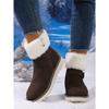 Warm Snow Boots Women's Winter 2025 New Belt Buckle Side Zipper Plus-size Fleece Cotton Shoes