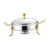 Chafing Dish Buffet Set Servers and Warmers Round Chafers for Catering W/ Lid Party