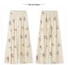 Pantaloni Larghi da Donna di Lusso Ricamati con Paillettes Floreali e Fibbia a Fiore di Prugno - Pantaloni Stile Nazionale P0179