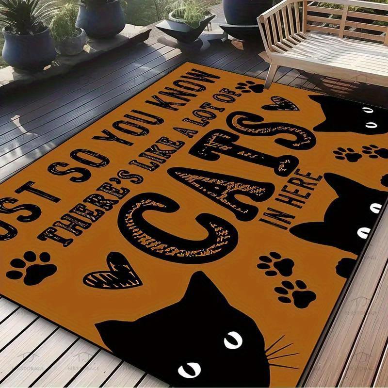 

Cat Enthusiast S Delight Welcome Mat with Silicone Backing Perfect for Indoor and Outdoor Use Home and Garden Home Decoration 40x60cm