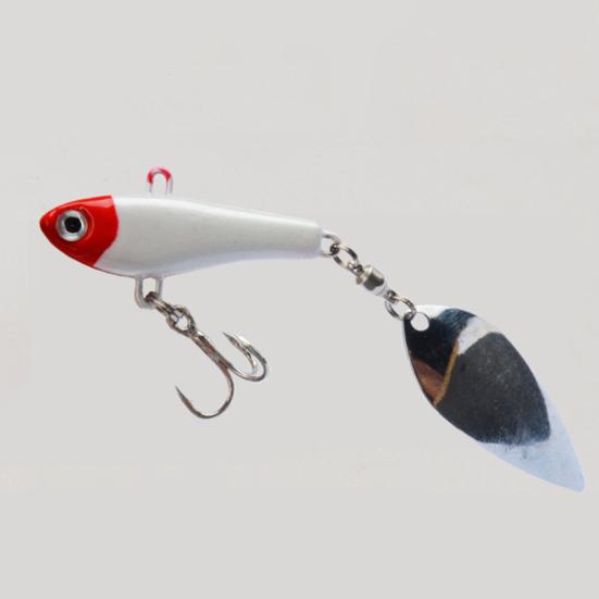 5Pcs Fishing Lures Realistic Looking Bright Colors Rotation Spoons Freshwater Spinner Artificial Metal Lures Hard Baits