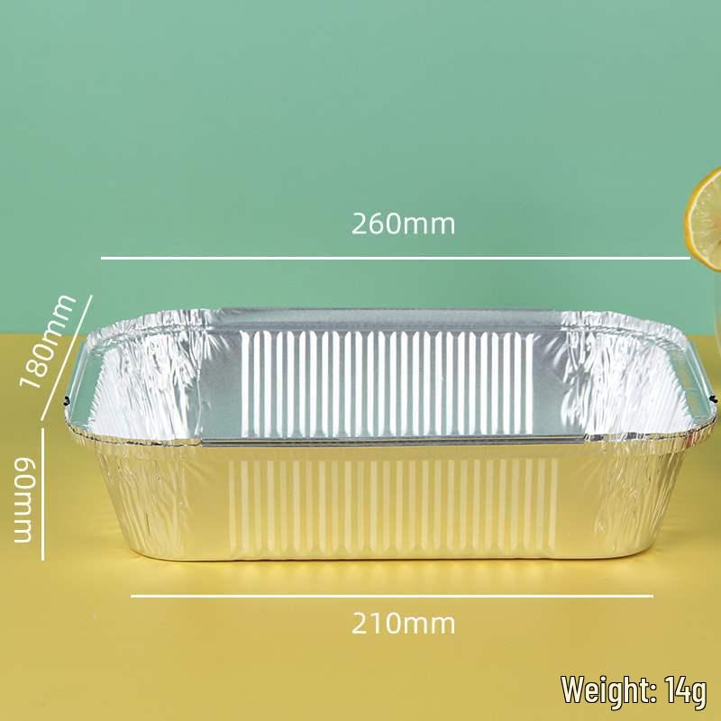 Aluminum Foil Square Baking & Grilling Bowl - Disposable Takeout Box